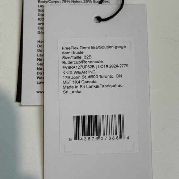Knix Vibrant Yellow Free Flex Demi Bra NWT Size 32B - Picture 3 of 6